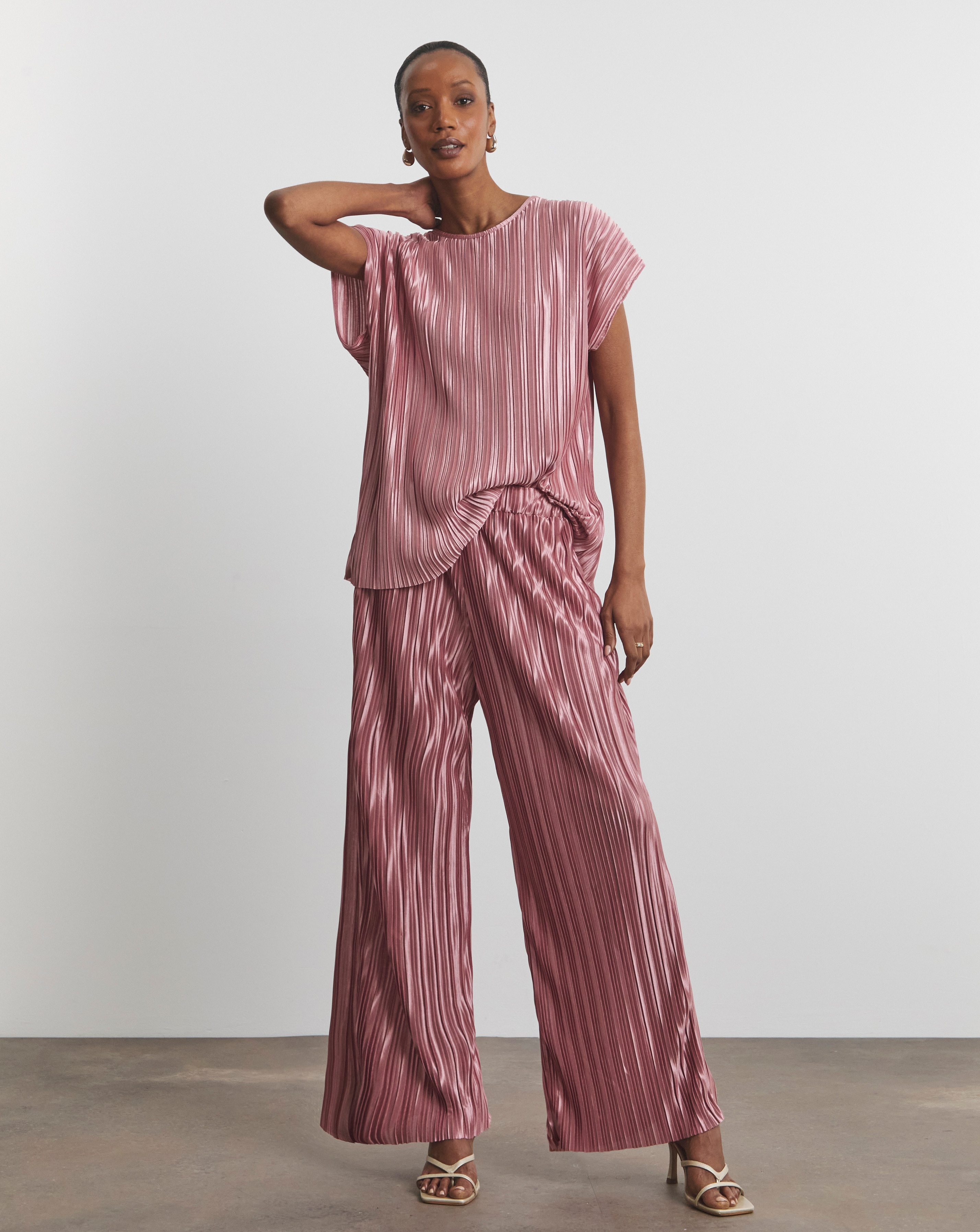 Joanna Hope Plisse Wide Leg Trousers | JD Williams