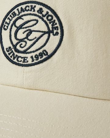Jack & Jones Soft Base Club Logo Cap - Cream