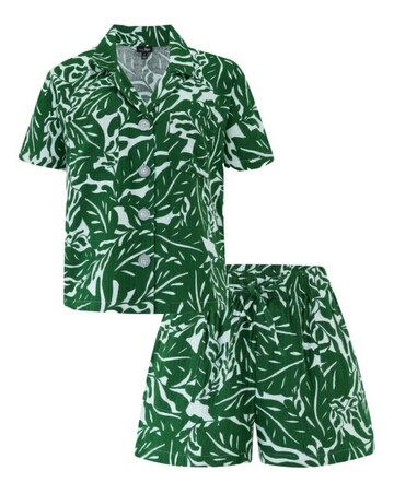 Pour Moi Double Cloth Short Sleeve Revere Pyjama Set