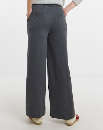 Grey Jersey Wide Leg Trouser