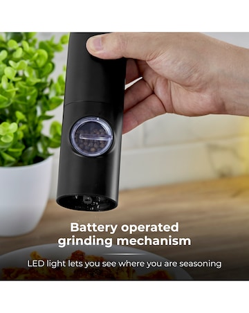 Tower Rechargeable Salt & Pepper Mill Black