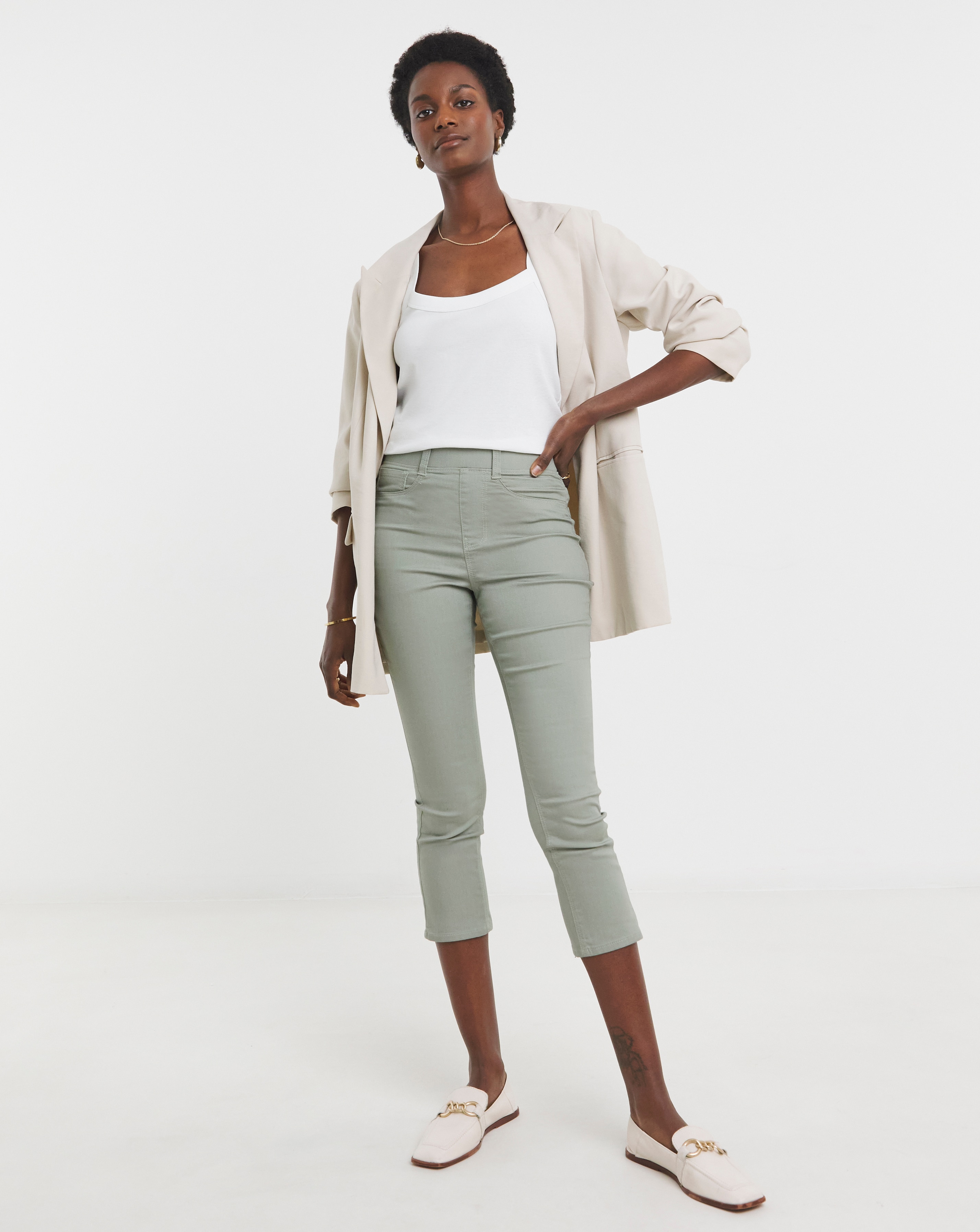 Sage Stretch Crop Jeggings