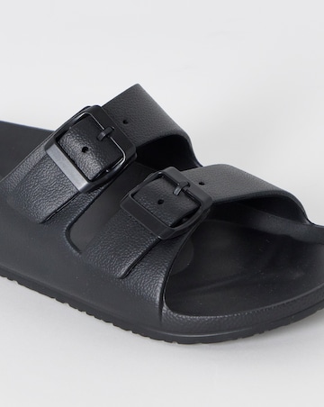 Mens Adjustable Buckle Slider-Black
