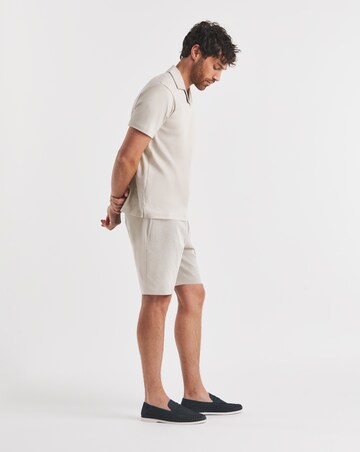 Folio Cotton Rich Revere Smart Interlock Polo- Stone