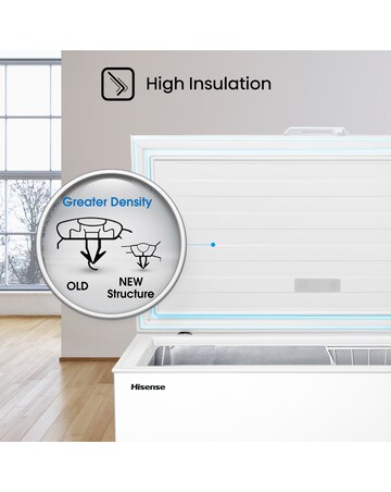 Hisense FC386D4AWLE Static 297L Chest Freezer - White