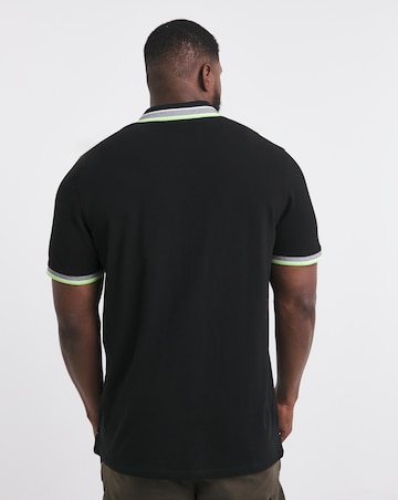 Jack & Jones Premium Paulos Tipped Polo - Black