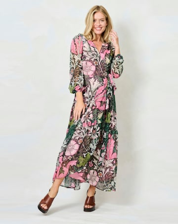 Hope & Ivy Rosehip William Morris Society Maxi Dress