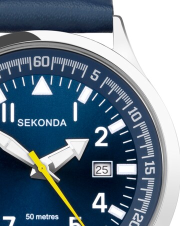 Sekonda Fly Mens Navy Leather Watch