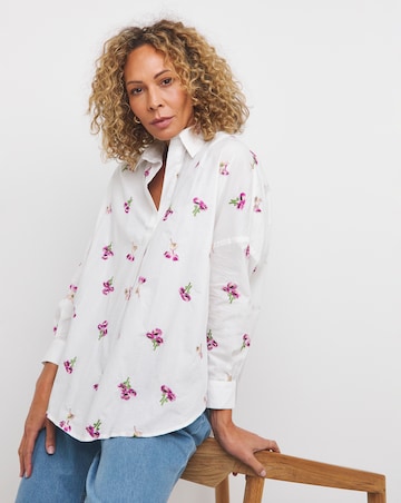 French Connection Chrla Rhodes Embroidered Top