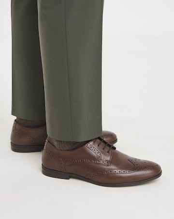 Formal Leather Brogue Wide