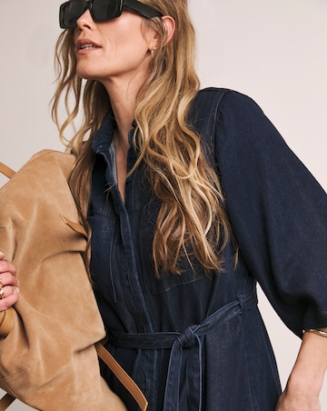 Anthology Indigo Shirt Denim Dress with Tencel TM Lyocell