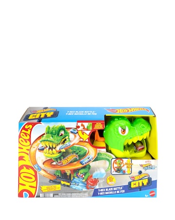 Hot Wheels City T-Rex Blaze Battle Playset