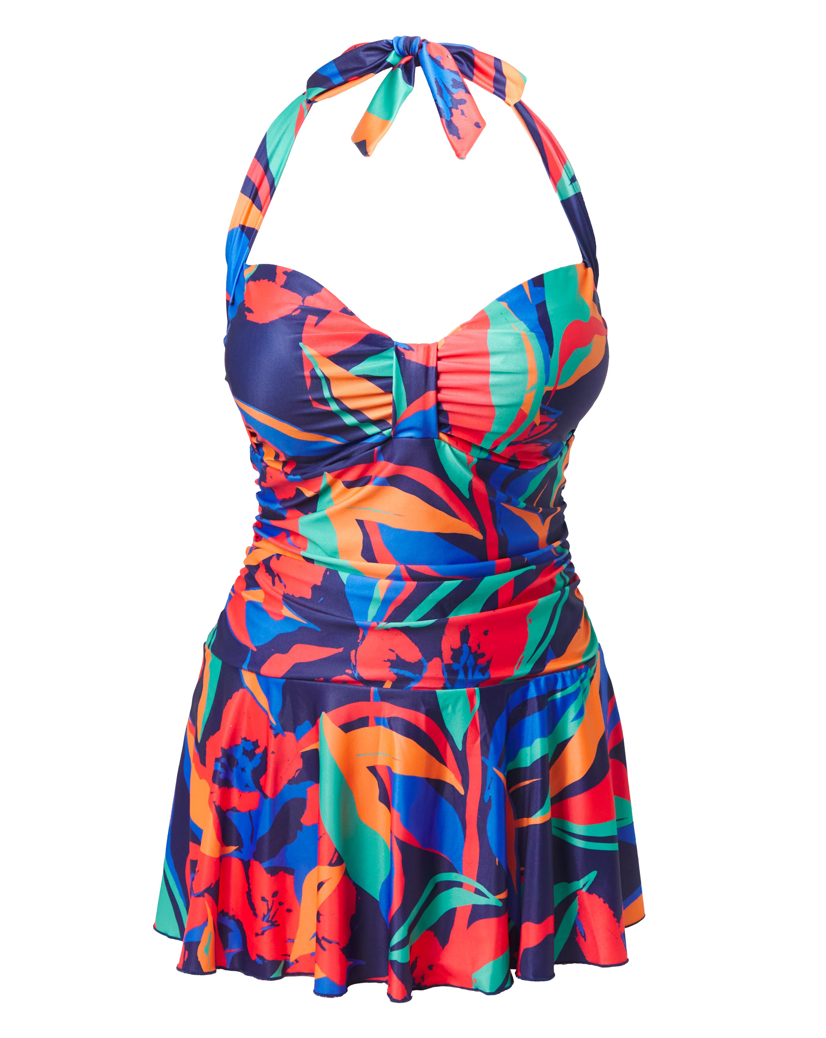 Non Wired Halter Swimdress | JD Williams