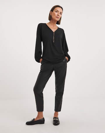 Zip Neck Longline Top