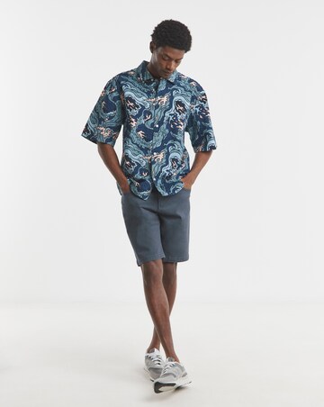 Timberland Seersucker Graphic Resort Shirt - Print