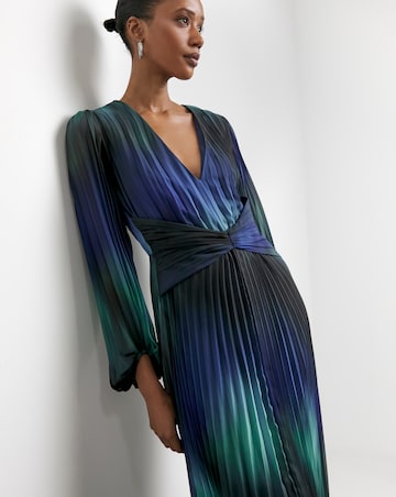 Joanna Hope Asymmetric Pleated Dress