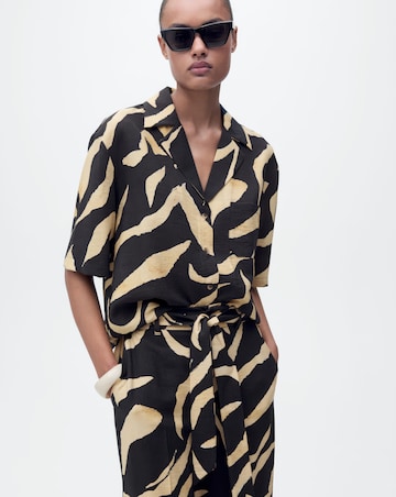 Mango Printed Straight-Fit Trousers