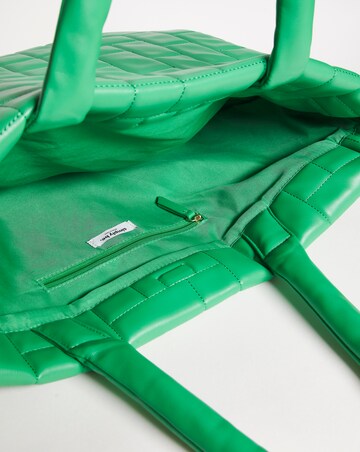 Green Oversized Quilted Tote Bag