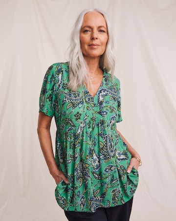 Julipa Textured Crinkle Printed Blouse