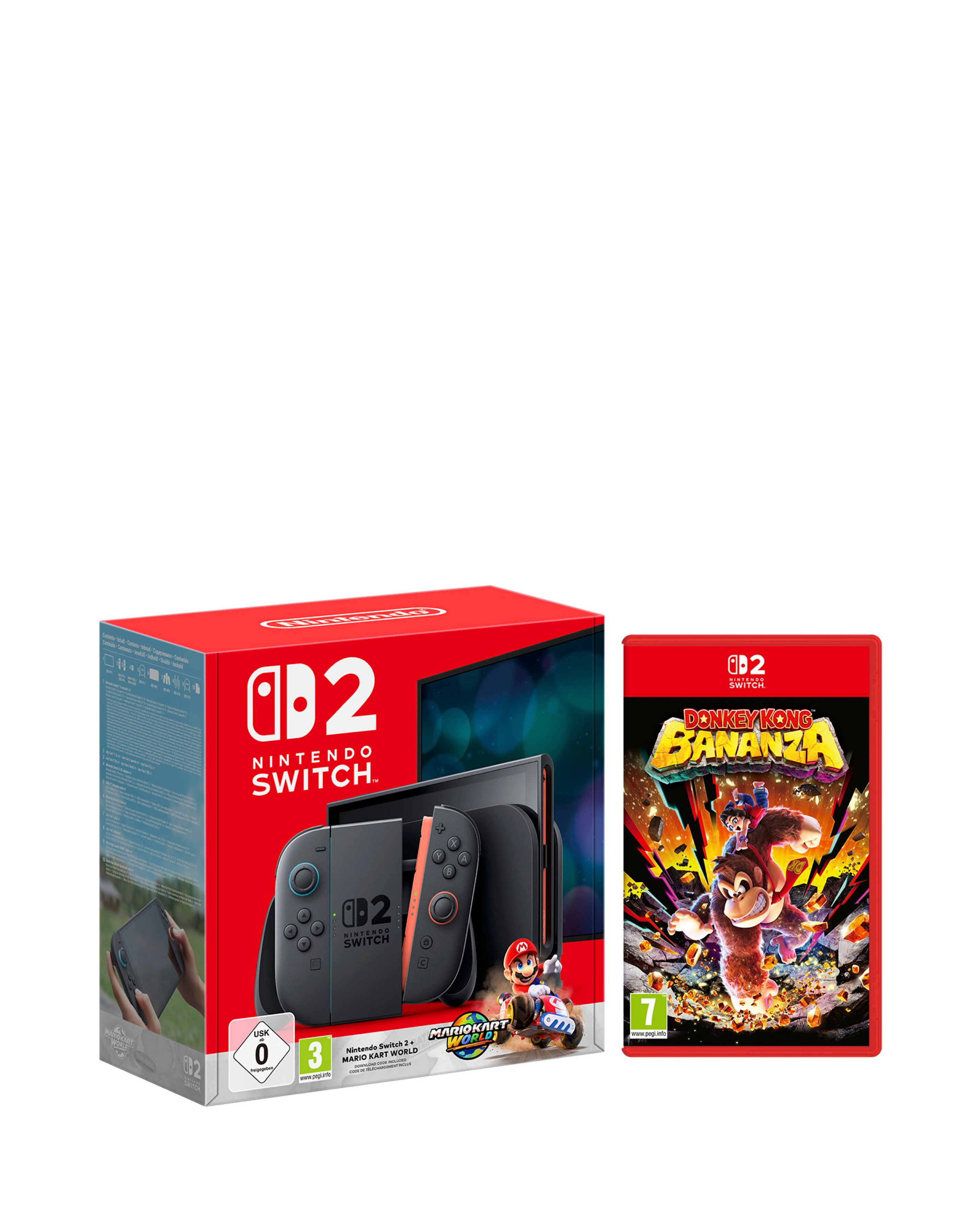Nintendo Switch 2 Console + Mario Kart World + Donkey Kong Bananza