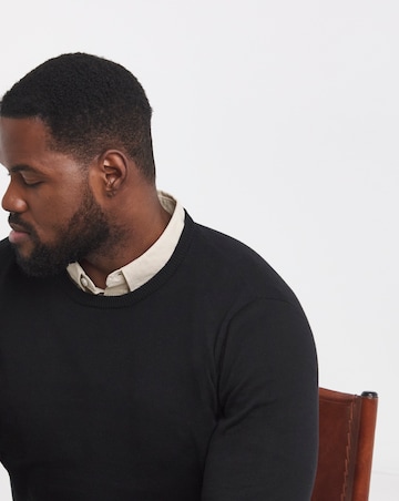 Cotton Knitted Crew Neck Jumper Long