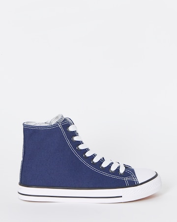 Nancy Hi Top Canvas Trainers - Extra Wide Fit (EEE)
