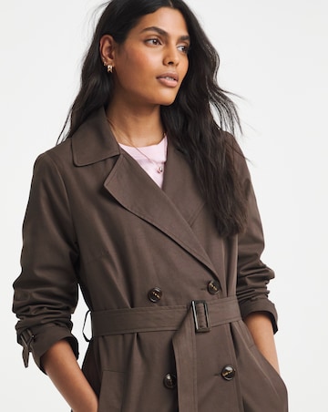 Simply Be Chocolate Essential Trench Coat