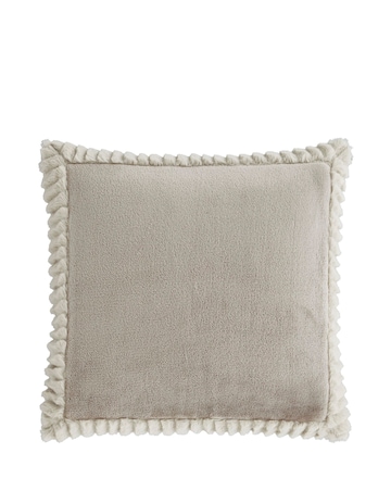 Catherine Lansfield Velvet Faux Fur Cosy Cushion