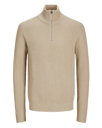 Jack & Jones Pannel Knit Half Zip Jumper