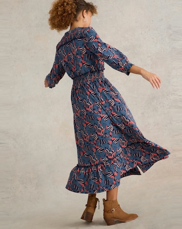 White Stuff Jonie Shirred Jersey Dress