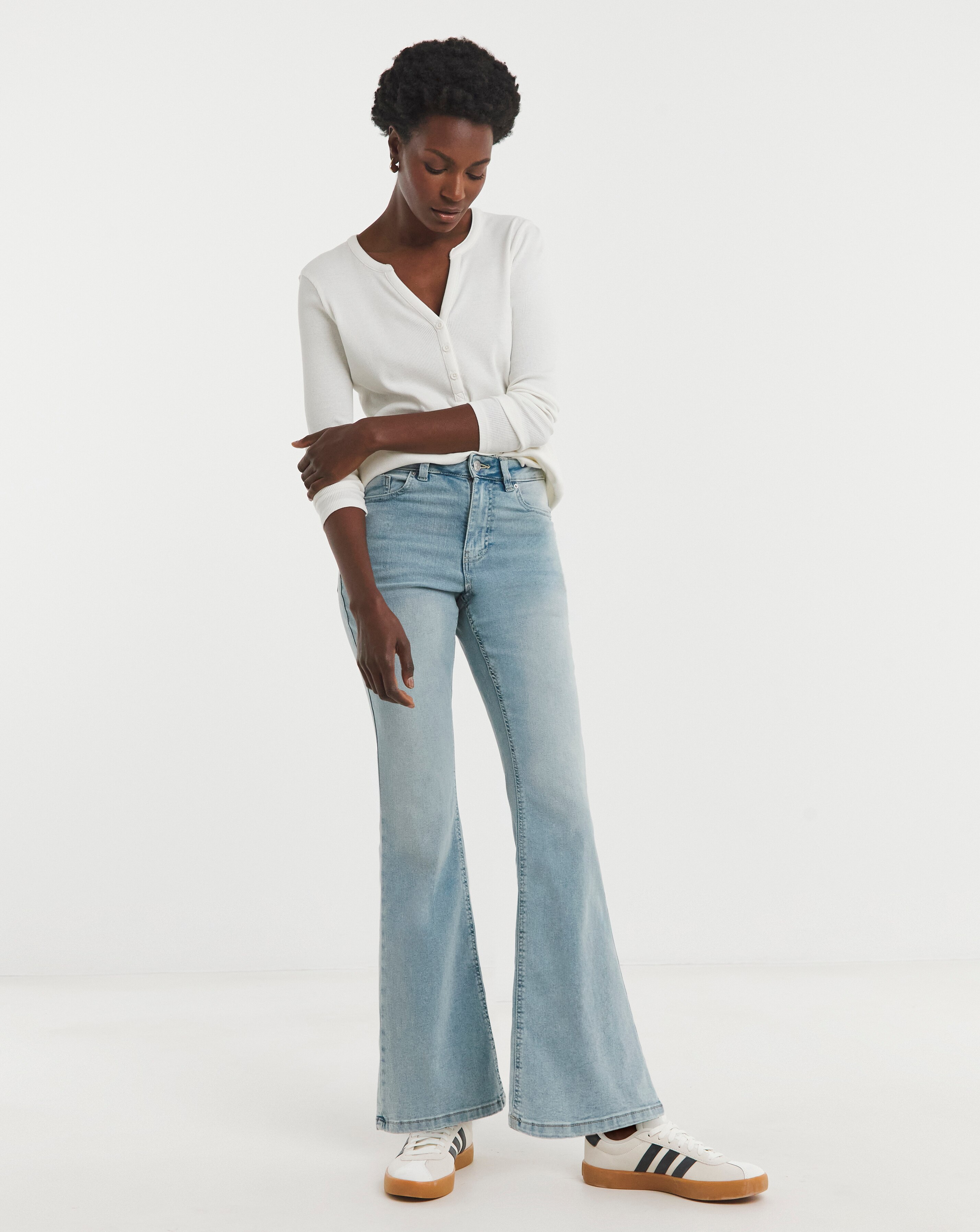 Light Blue High Waist Super Soft Bootcut Jeans