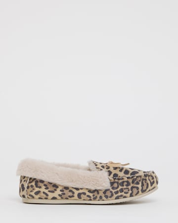 Fiora Classic Suede Moccasin Slippers - Wide Fit (E)