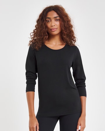 Pretty Secrets 2 Pack Thermal Long Sleeve Tops - Black