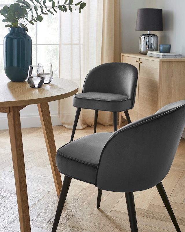 Emilie Velvet Pair of Dining Chairs