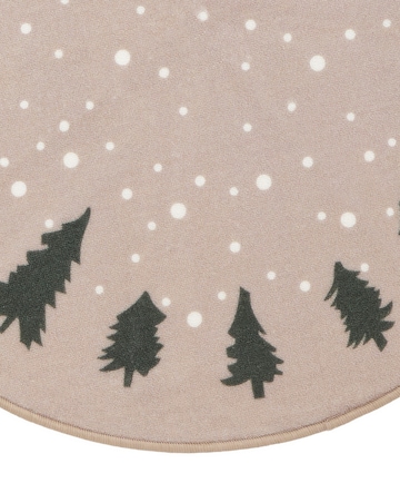Christmas Trees Washable Circle Rug