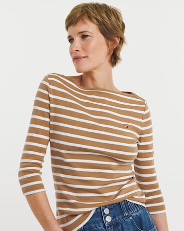 Tommy Hilfiger Three Quarter Sleeve Boat Neck