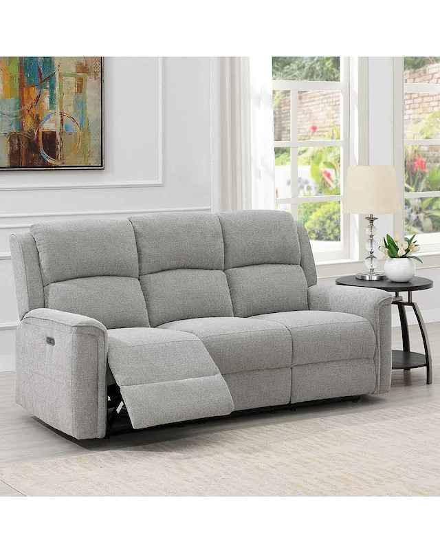 Croston Chenille Power Recliner Three  Seater Sofa