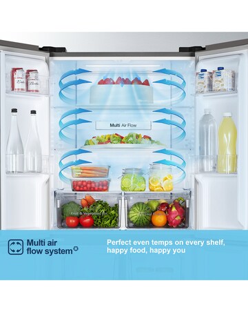 Fridgemaster MQ79394ES American Fridge Freezer E Rated 182 CM