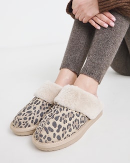 Albza Suede Closed Toe Slippers - Wide Fit (E)
