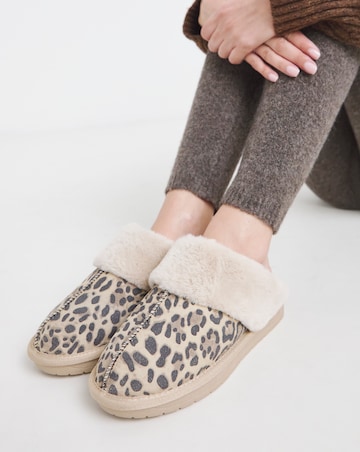 Albza Suede Closed Toe Slippers - Wide Fit (E)