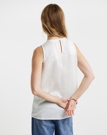 Satin Mix Sheer Vest