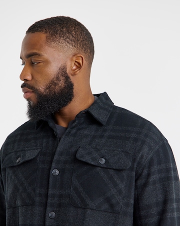 Jack & Jones Premium Rayle Check Over Shirt - Black