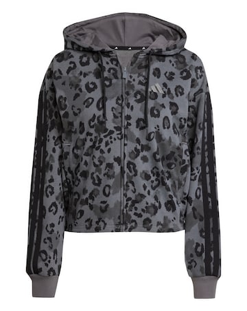 adidas All Over Print Leopard Full Zip Hoodie