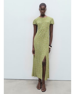 Mango Ditsy Floral Print Midi Dress