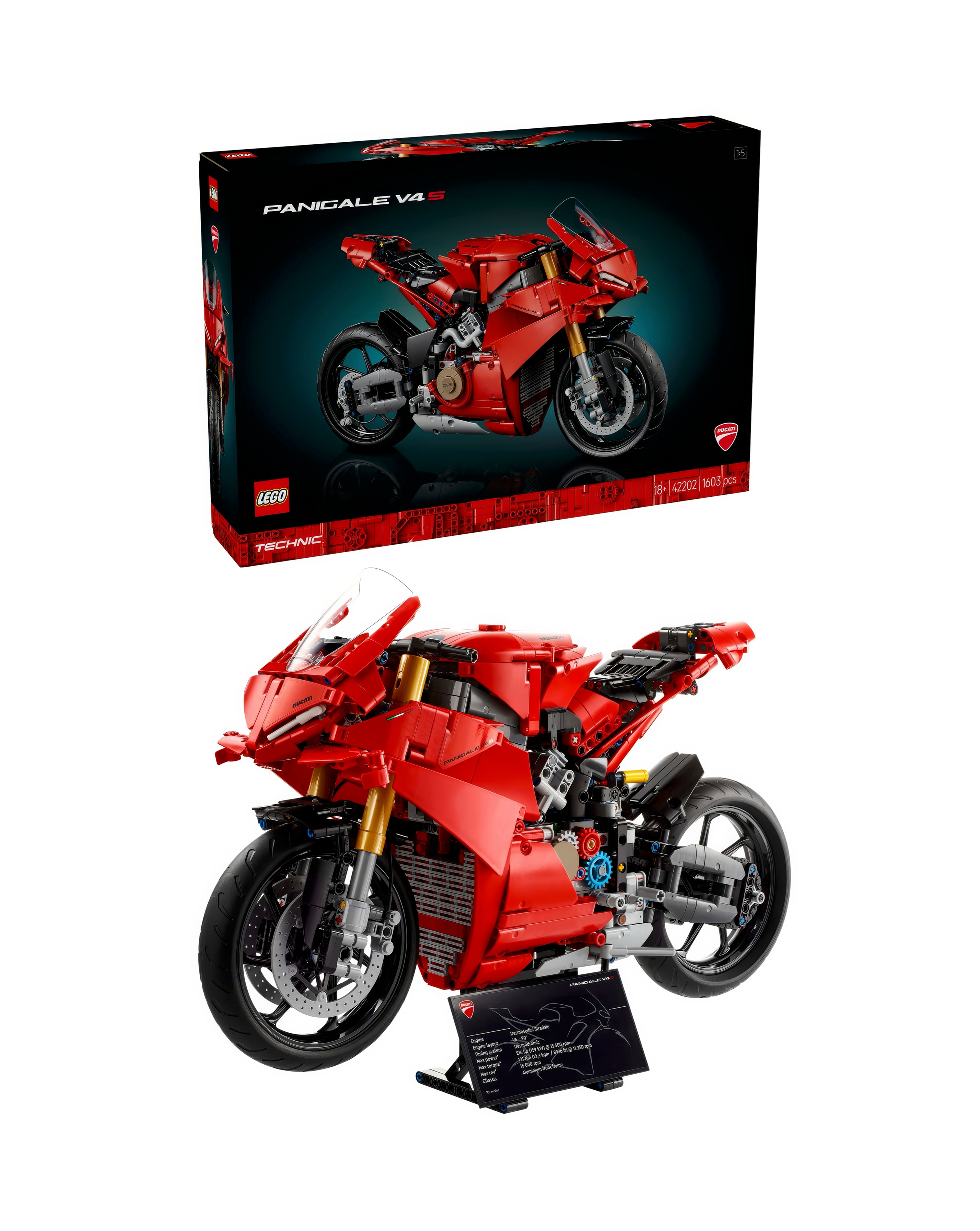 LEGO Technic Ducati Panigale V4 S Motorcycle 42202