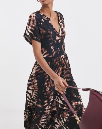 Notch Neck Maxi Dress