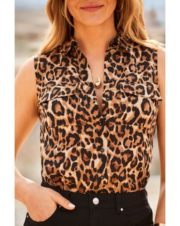 Sosandar Linen Sleeveless Shirt