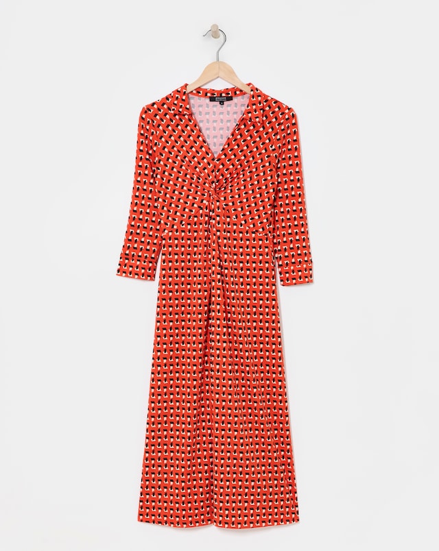 Printed Twist Dress