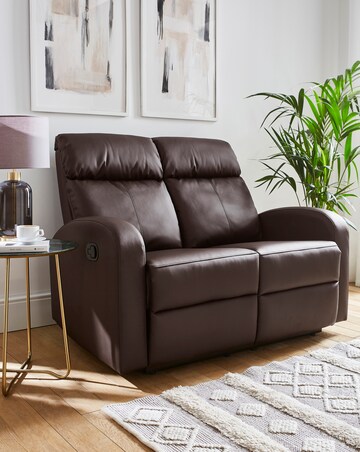 Ramsey Faux Leather Recliner 2 Seater Sofa