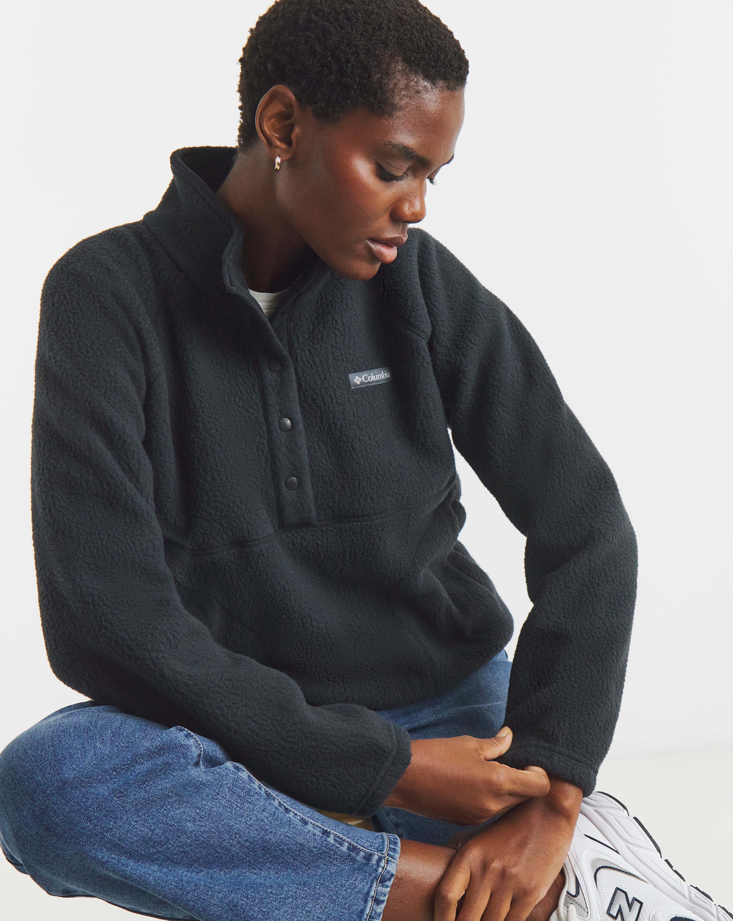 Columbia Jasper Ridge Pebbled 1/2 Zip Fleece | JD Williams